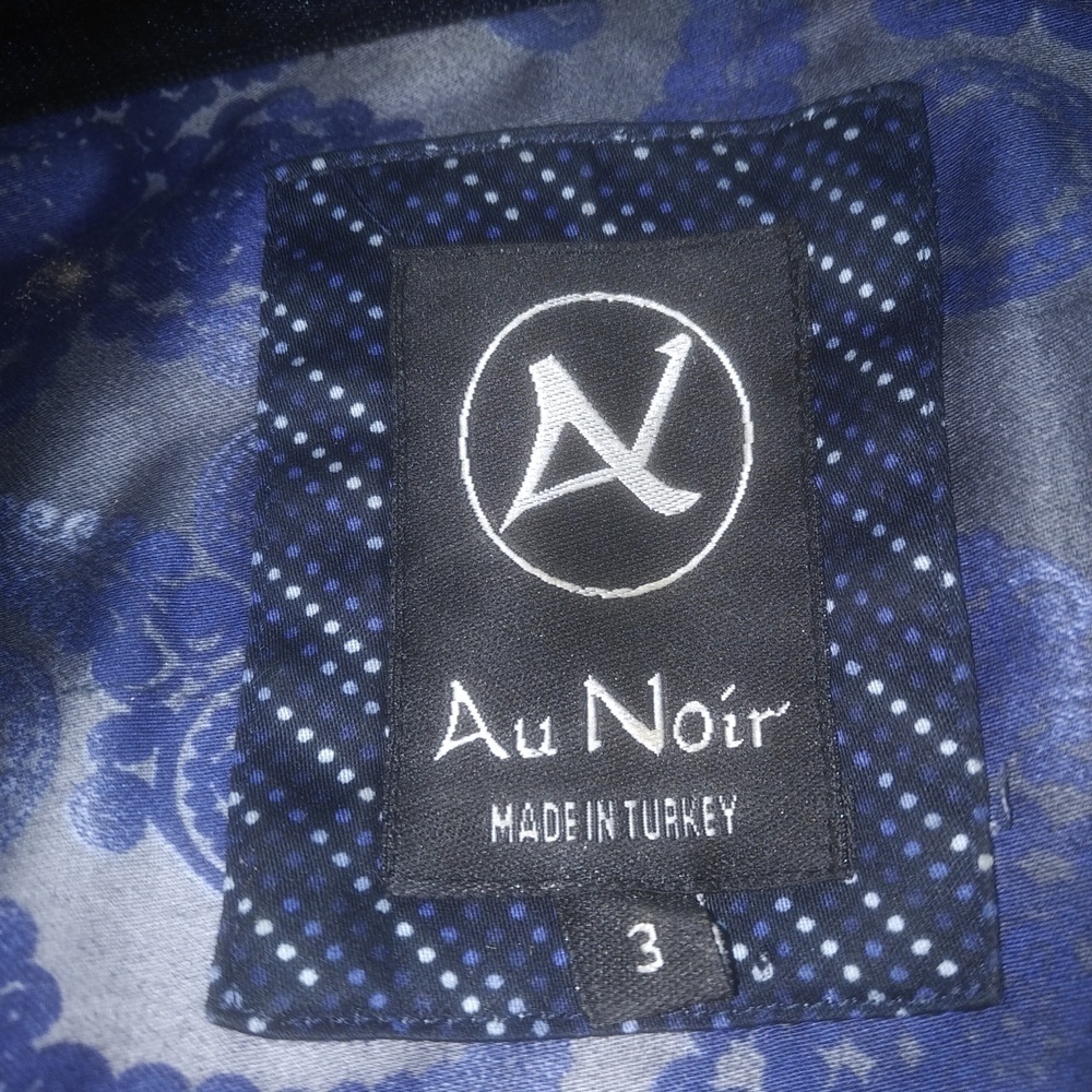 Au Noir Men's Button Up Long Sleeve Paisley Cotton Dress Shirt Size M - Picture 11 of 16